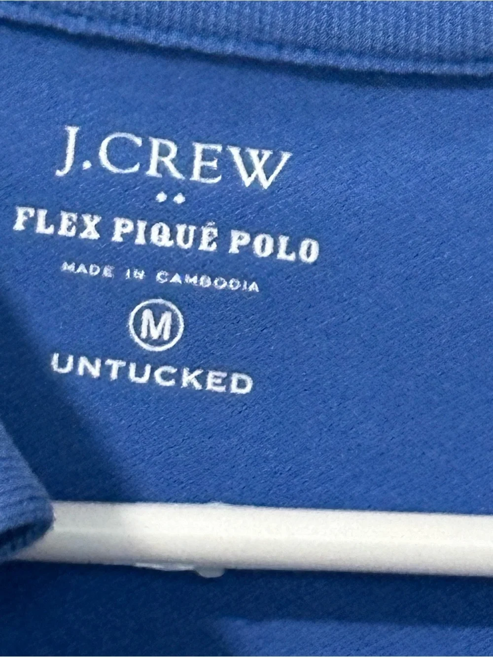 J. Crew Men’s Royal Blue Polo Shirt untucked style